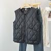Большой размер осенне-зимний пуховый хлопковый жилет женский новый легкий и увеличенный жилет-подкладка теплый жилет-подкладка