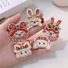 Embroidery Children Red Hairpin Lion Dance Ancient Style Hairpin Sweet Hanfu Hair Sticks  Baby