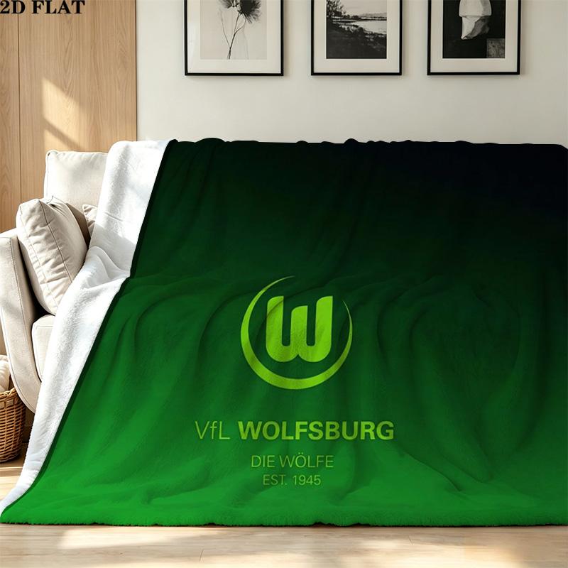 VfL Wolfsburg Print Flannel Blanket High Quality Warm Comfortable Cover for All Seasons Perfect for Gifts Home Decor