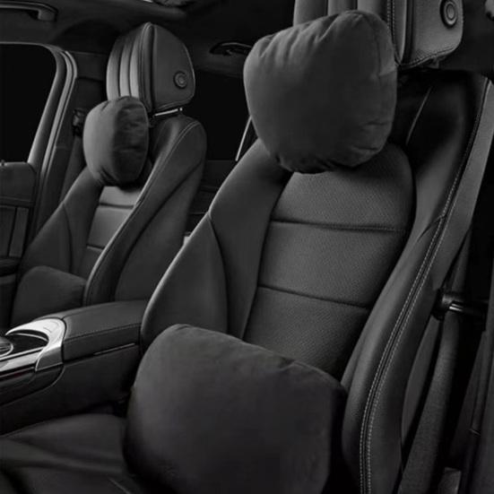 Universal Car Headrest Pillow for Mercedes S-Class Faux Leather Neck Support Cushion All Seasons Comfort Pillow