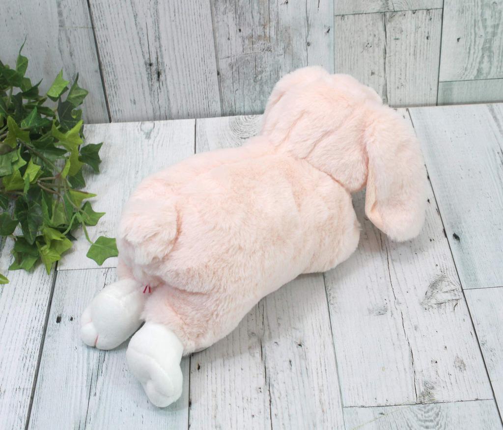 Take Off Maron the Medium Plush Toy with Music Box Lop-Eared Rabbit, Pink,