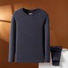 Men's Cashmere Protein Fleece-Lined Warm Underwear Set for Autumn