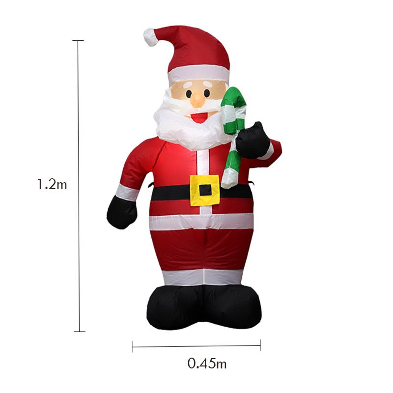 1,2 м надувной светодиодный светильник Санта-Клауса с Рождеством на открытом воздухе, Санта-Клаус, Новый год 2022, Рождественское украшение, садовый солдат