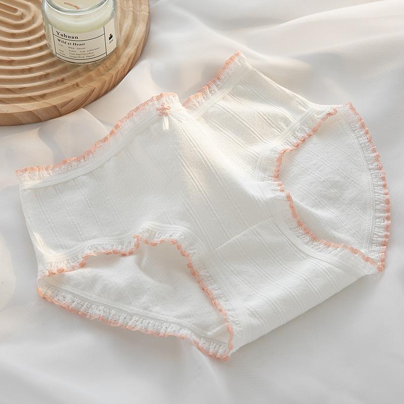 Baby Cotton Underwear Women's Antibacterial Crotch Pure Lingerie Cotton Breathable Waist Bag Hip Cute Triangle Panties
