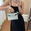 Ostrich Pattern Bag First Generation Color Blocking 2025 New Genuine Leather Handbag Women's Chain Lock Single Shoulder Crossbody Bag