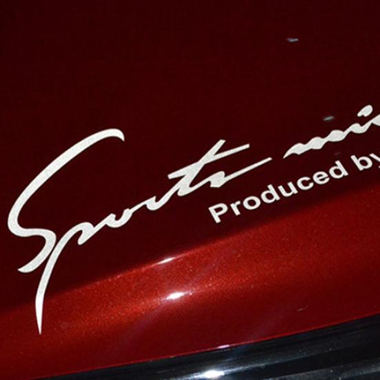 Puntos Racing Car Auto Waterproof Reflective Letter Pattern Vehicle Decor Decal Sticker