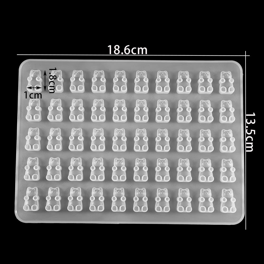 Силиконовая форма с мультяшным медведем, форма липкого медведя, форма для изготовления ювелирных изделий из эпоксидной смолы, инструмент для изготовления сережек, ожерелья, брелока, подвески