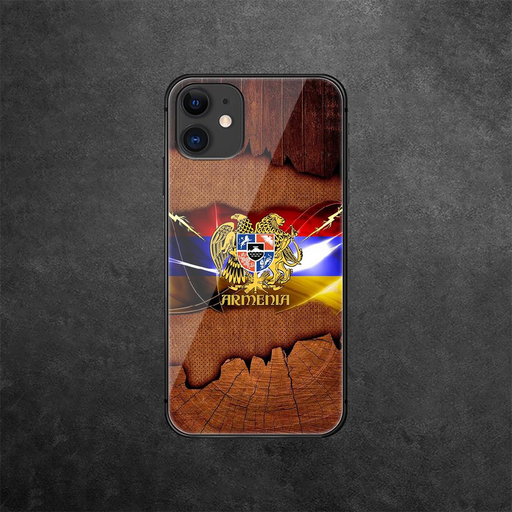 Чехол для телефона из закаленного стекла с гербом Армении для iPhone Samsung Galaxy OnePlus Oppo Xiaomi Redmi Note SA 7 8 9 10 11 12 13 14 20 21 22 53 Pro Ultra