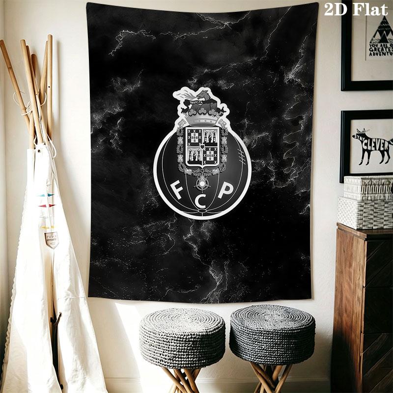Porto logo Wall Hanging Printed Fabric Blanket Decorative Tapestries for Bedroom Living Room Home Decor