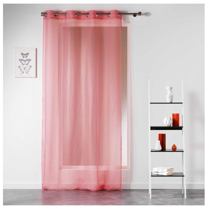 Panneau a oeillets rideau Voile 140 x 240 cm Galactic corail