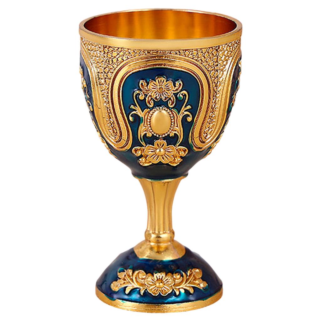 Vintage Goblet Renaissance Royal Chalice Communion for Church Holy Goblet Zinc Alloy Drinking Vessels for Weddings Ceremonies