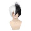 Модные инструменты, белый устойчивый мужской парик, короткий черный жаркий аниме-шиньон, реквизит для косплея