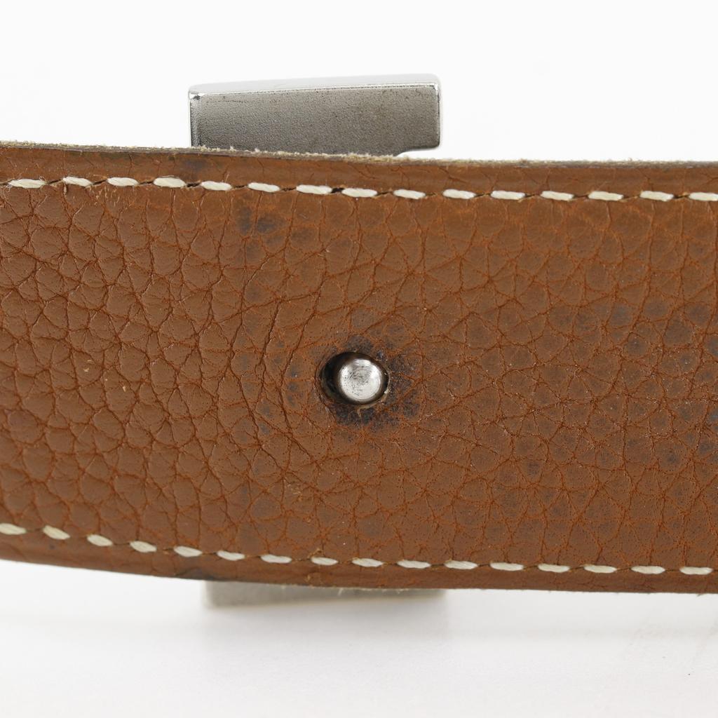 Hermes Ремень H 85 ремень двусторонний Черный / Коричневый Телячья кожа унисекс Б/У