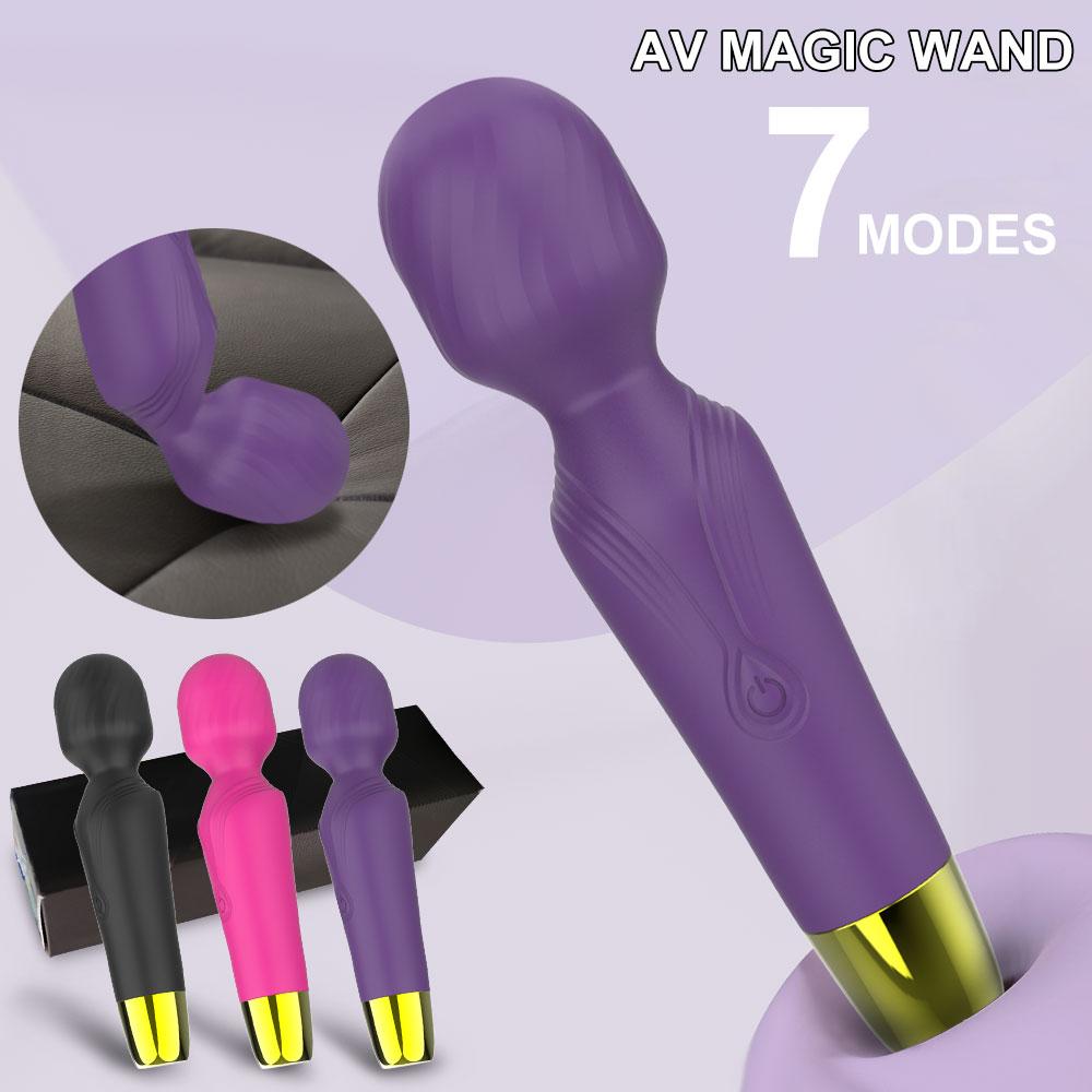 Мощный AV Magic Wand Вибратор для женщин Перезаряжаемый 7 Скоростей Массажер для точки G и Стимулятор клитора Силиконовые Взрослые Секс Игрушки для Пары