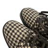 CHANEL G32048 Lace up COCO Mark tweed boots Brown tweed Women Used