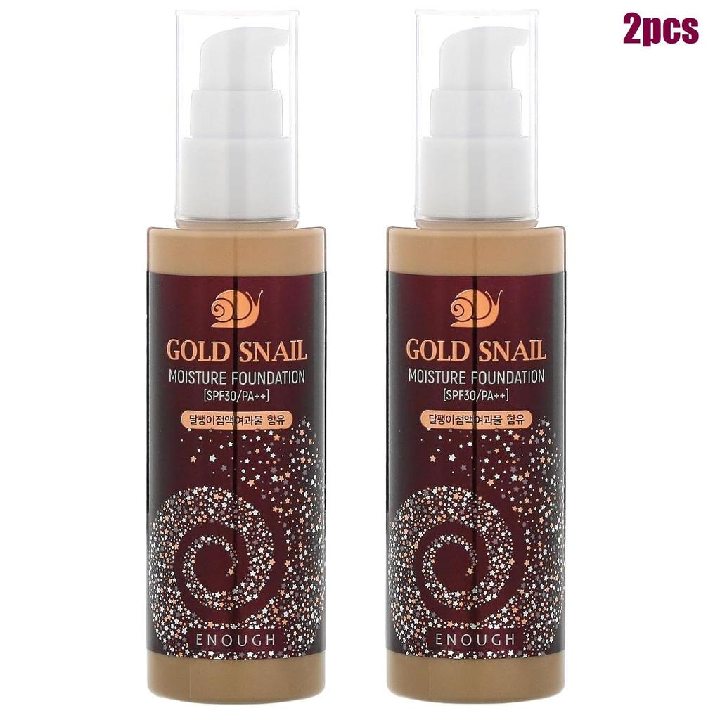 ENOUGH Gold Snail Moisture Foundation SPF30 100ml #21Transparent Beige+RANDOM GIFT