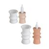Unique Candle Holder Molds Crafting Molds Round Shape Candle Base Moulds Silicone Texture for Crafting Candlesticks