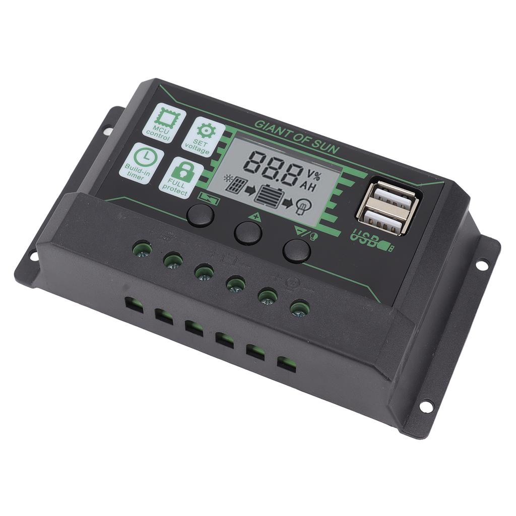 Solar Charge Controller Dual USB Automatic Identification PWM PV Panel Charger for Industry 5V 100A