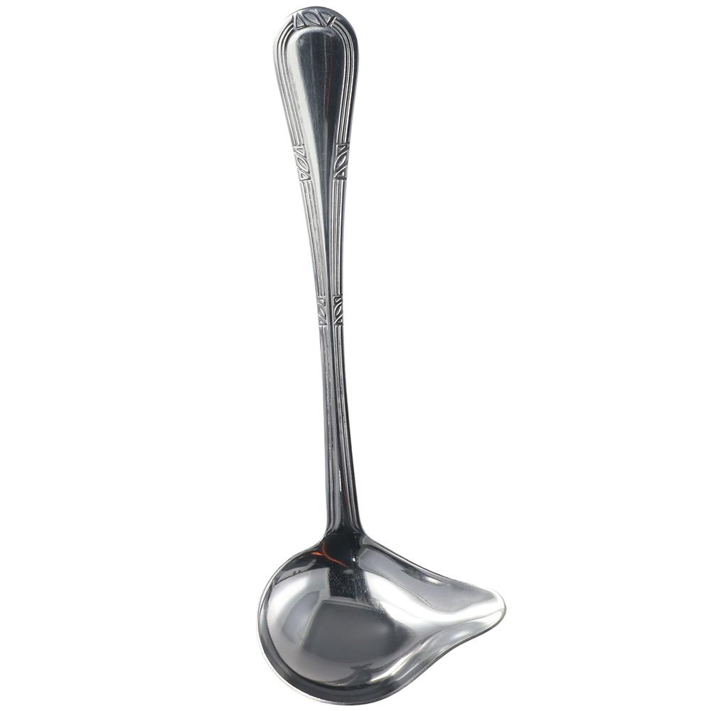 1/2pcs Silver Saucier Sauce Soup Scoop 7.87*2.91 Inch Skimming Spoon Household Spoon Set Restaurant