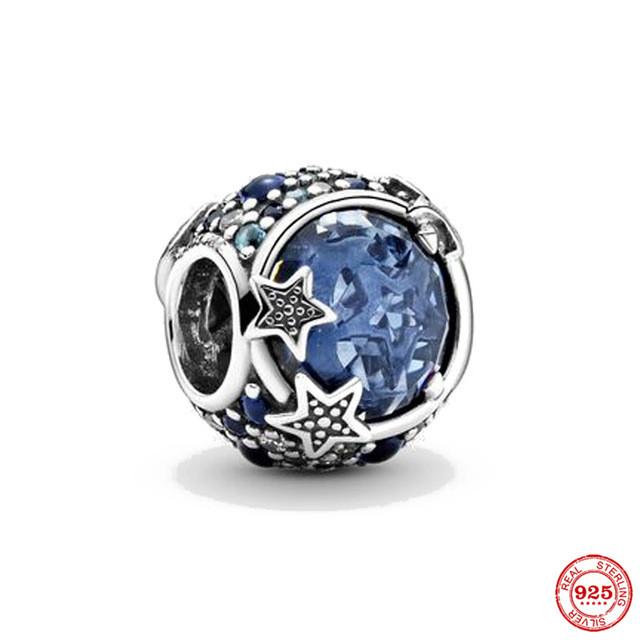 925 серебряных модных очаровательных бусин для оригинального браслета DIY ювелирных изделий