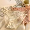 Sexy Hollowed Out Girl's Panties Mesh Hot Low Waist Pure Desire Thin Belt Triangle Women’s Panties
