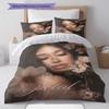 Ariana Grande Pattern Bedding,Quilt Set Quilt Cover Pillowcase Home Birthday Gift(1 * duvet cover + 2 * pillowcase, without core)
