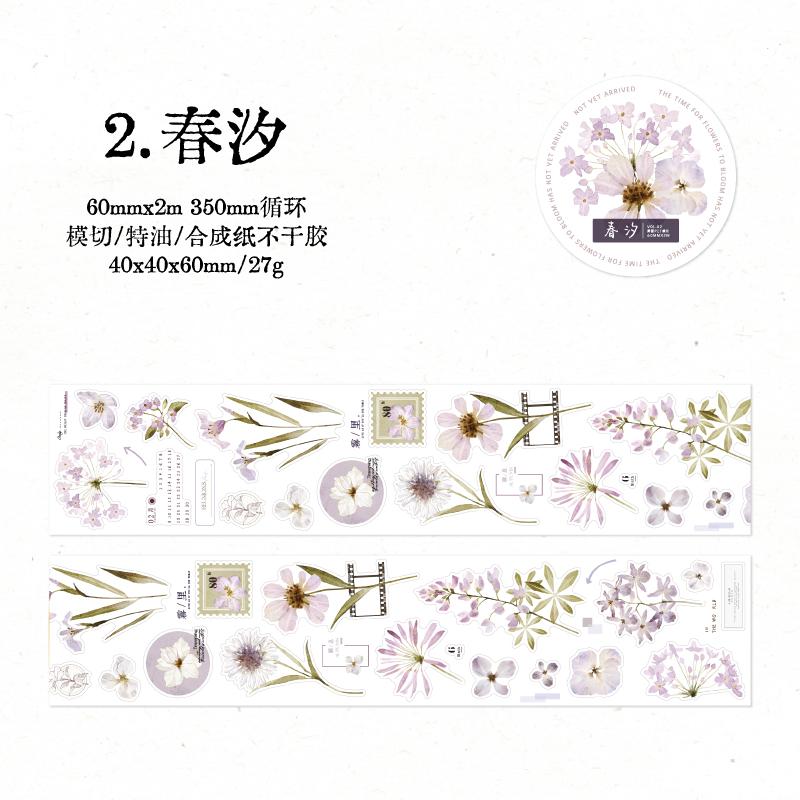 Journal GO 6x200cm Four Seasons Masking Tape DIY Scrapbooking Decor Photo Album Collage Junk Journal Aesthetics Stickers