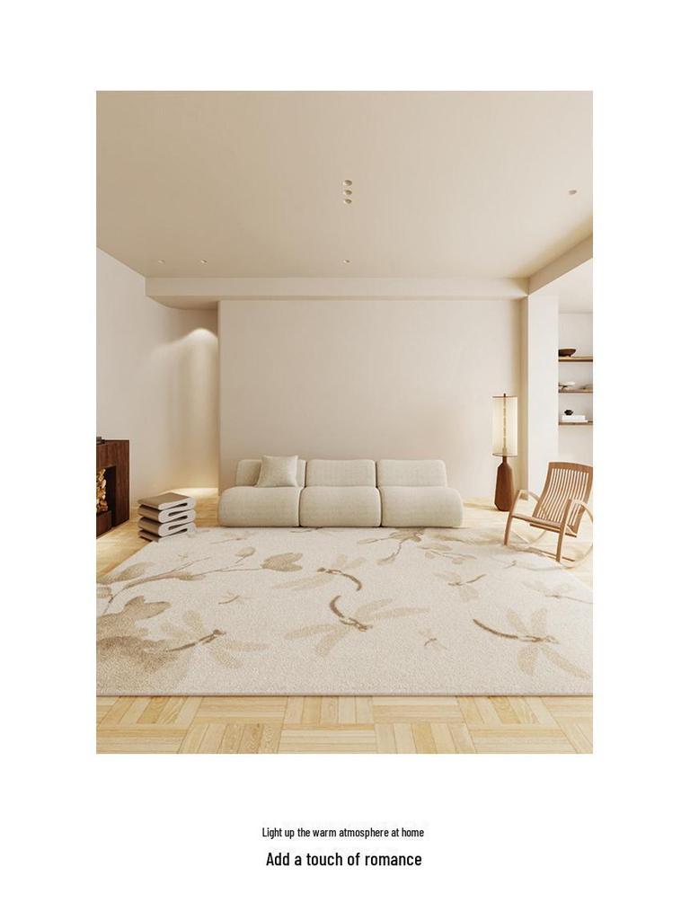 Ковер из овчины в стиле ваби-саби: Толстая, длинная полоса для спальни, дивана или журнального столика