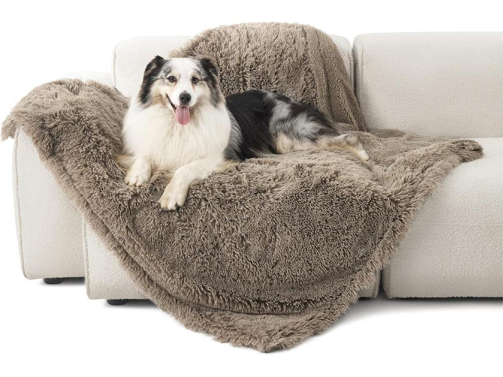 Плюшевое водонепроницаемое флисовое одеяло для питомцев Sherpa: Утолщенный коврик для собак и кошек