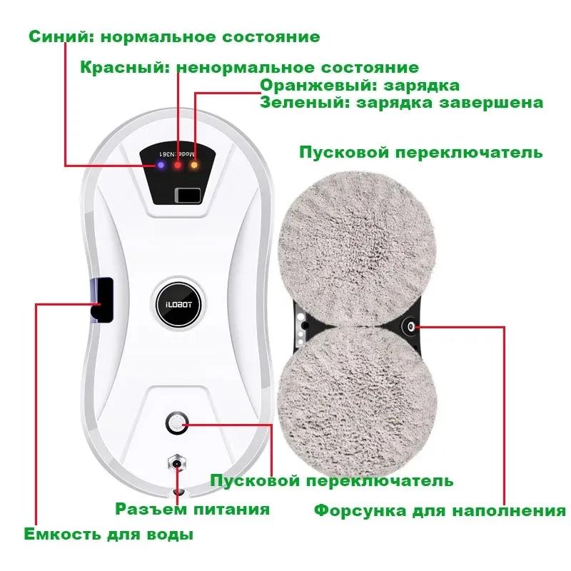 Робот для мытья окон, умный распылитель воды с автоматической функцией распыления воды, защита от падения, магнитное стекло, домашняя умная машина для очистки