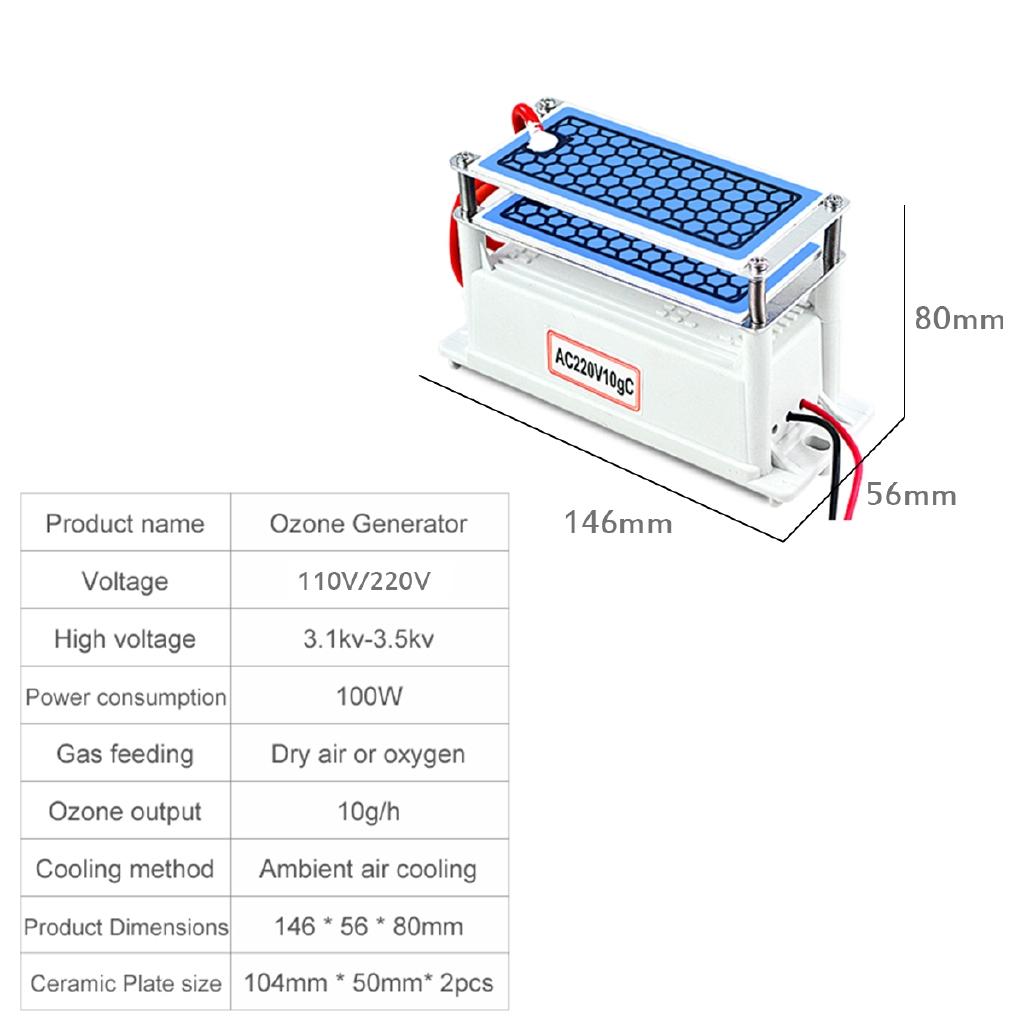 10g/h Ozone Generator Home Air Purifier Ozonizador Ozonator Air Cleaner 3 Layers Ozon Machine Ozonizer Sterilization 110V/220V