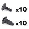 10 Компл. N90821401 N90775001 Винты и пистоны брызговика подкрылка для VW