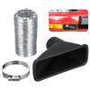 Universal Car Front Bumper Turbo Air Intake Pipe Carbon Fiber Look Auto Cold Air Intake System Funnel Kit Turbine Inlet