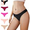 S-XL Ice Silk Panties for Women Low Waist Solid Color Underwear Panties Breathable and Comfortable Cotton Thong