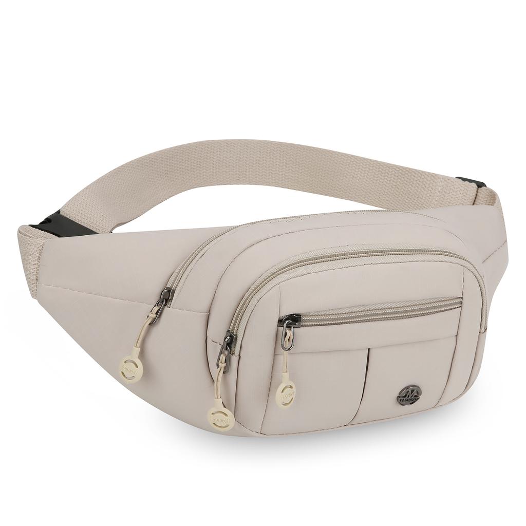 Unisex Lightweight Waist Pack – Secure Zippered Pockets, Adjustable Strap Wear As Chest or Belt Bag