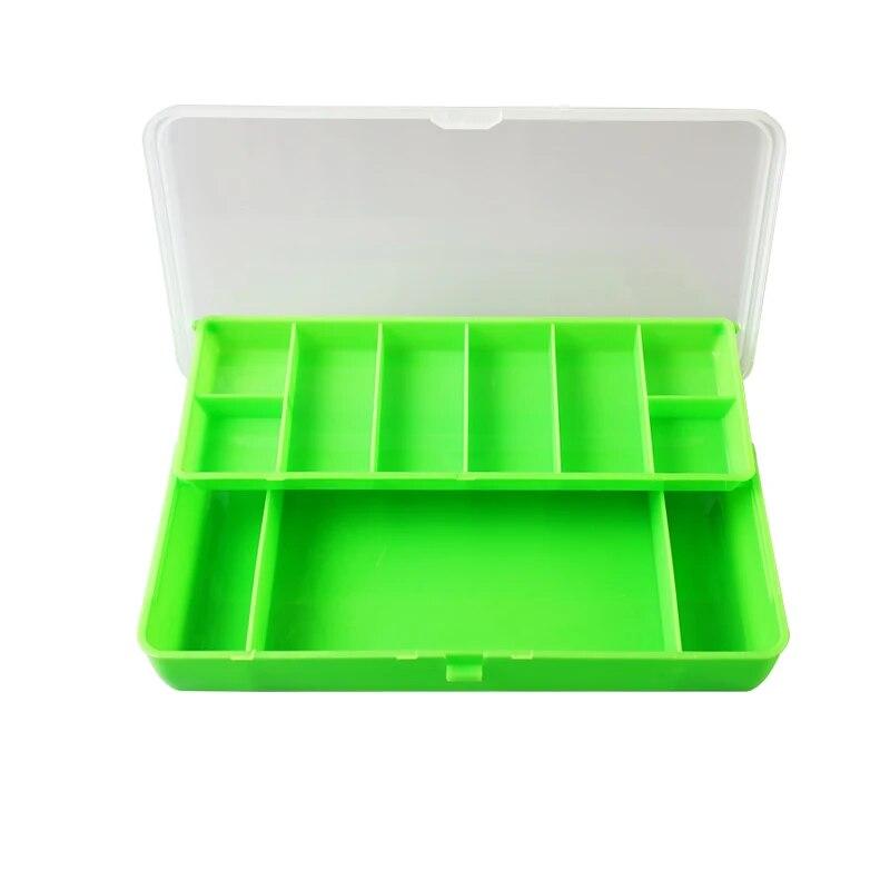 TAIYU Портативный ящик для рыболовных снастей 11 отделений Двухъярусный кейс для хранения Аксессуары для карповой рыбалки Коробка для инструментов для приманок и крючков Мягкая приманка