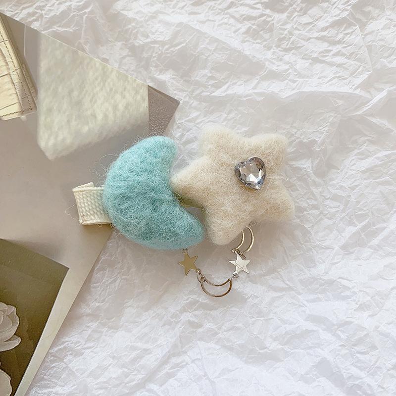 Новые маленькие зубы, крылья ангела, звезда, открытка для волос, субкультурный стиль Гендзюку, плюшевый головной убор с пятиконечной звездой, милая заколка для волос