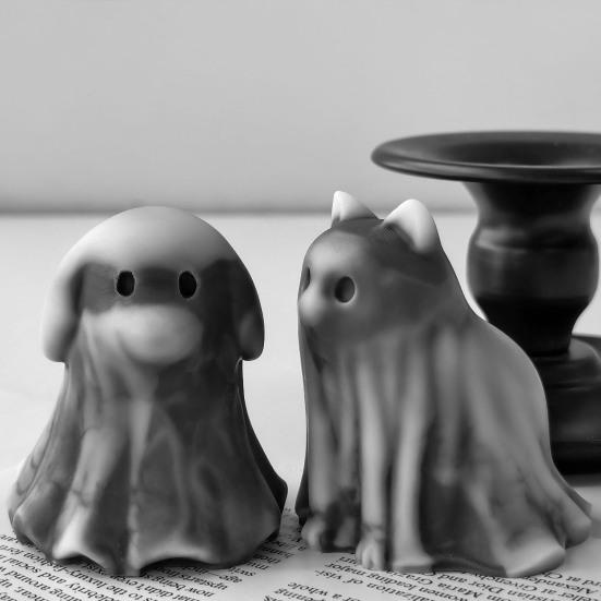 Animal Ghost Candle Mold DIY Cat Dog Resin Silicone Molds