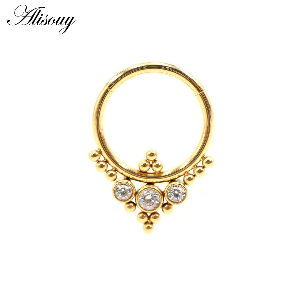 Alisouy 1PC Нержавеющая сталь Летучая мышь Пчела Змея Лист Нос Кольцо Daith Пирсинг Украшения Серьги-кольца для козелка хряща Спиральные серьги