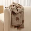 Autumn and Winter New Imitation Cashmere Love Jacquard Scarf Women's High Sense Versatile Fringed Scarf Warm Thick Shawl