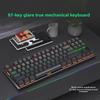 87-Key RGB Wired Mechanical Keyboard with Blue Switches for Gaming & Office Use