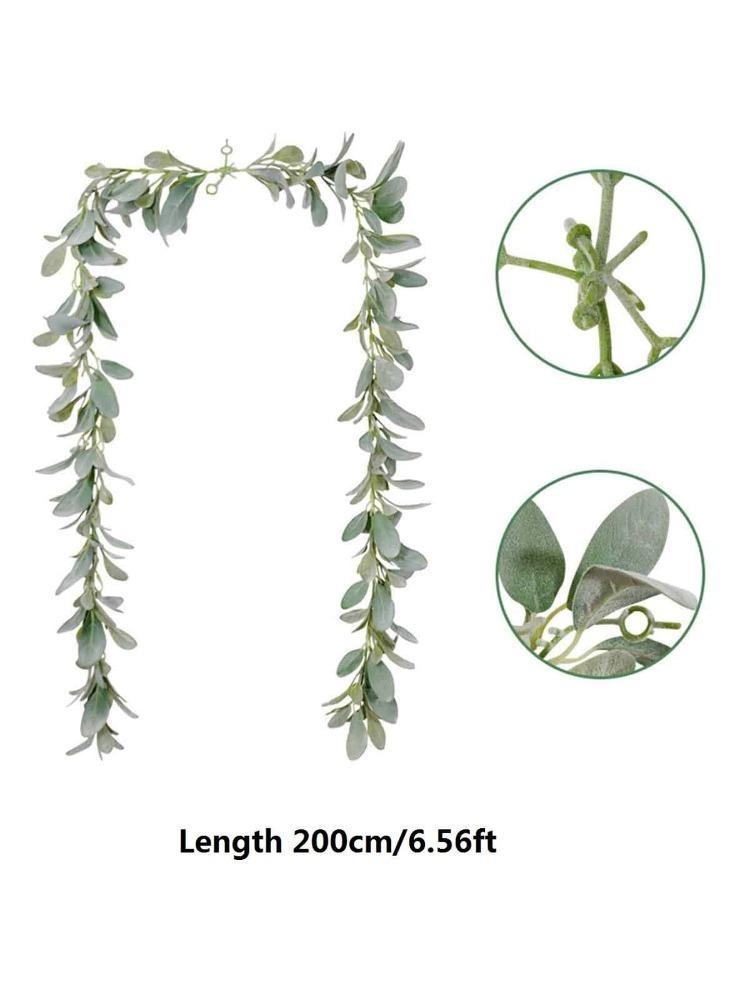 150 см/200 см Искусственные овечьи уши Эвкалиптовые листья Гирлянда Искусственные лозы Гирлянда Искусственная гирлянда для свадьбы Домашняя вечеринка Декор DIY Цветочный