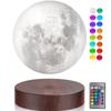 16-Color Magnetic Levitation Moon Lamp, 3D Printed LED Moonlight, Rotating In the Air, Lunar Night Light with Remote, Creative Gift for Home Room