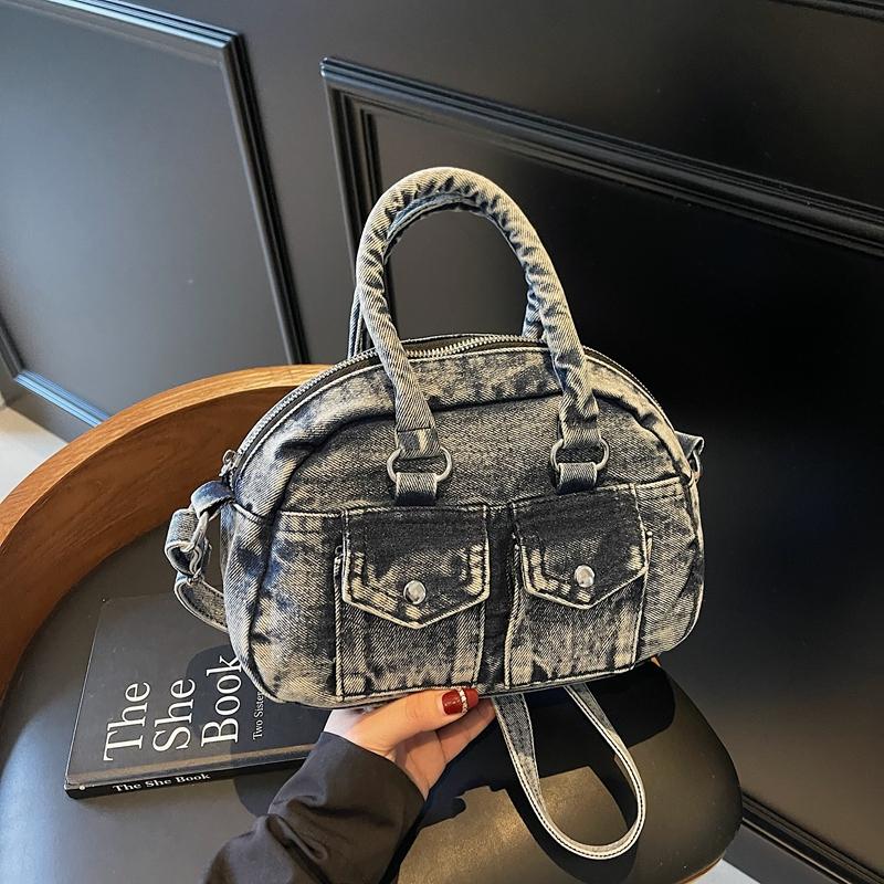 Женская джинсовая сумка через плечо, большая вместимость, маленькая квадратная сумка