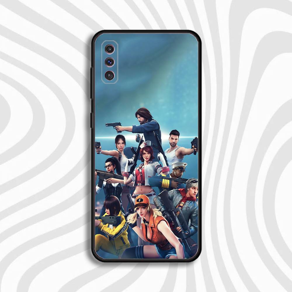 F-Free F-Fire Phone Case For Samsung S10,S21,FE,S21,Note 20,S26,S25,S24,S23,Ultra,S9,S22,Plus Soft Silicone Black Cover