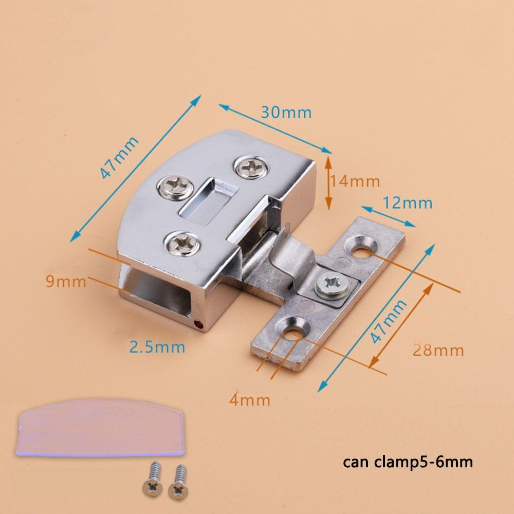 Frameless Display Cabinet Cupboard Clamp Wine Cabinet Glass Clamp Glass Hinge Glass Clip Door Hinge