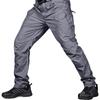 Mens Pocket Solid Color Outdoor Tactical Pants Fishing Hiking Sports Pants