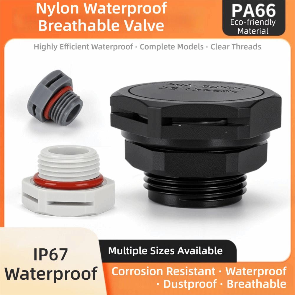 New Waterproof Vent Plug M5 M6 M8 M12 M16 Nylon Air Vent Pressure Reducing Valve New