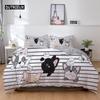 3D Dog Bedding Set Cute French Bulldog Puppy Duvet Cover Sets Cartoon Bed Cover Pet Animals Home Textiles Queen 2/3Pcs King Full
