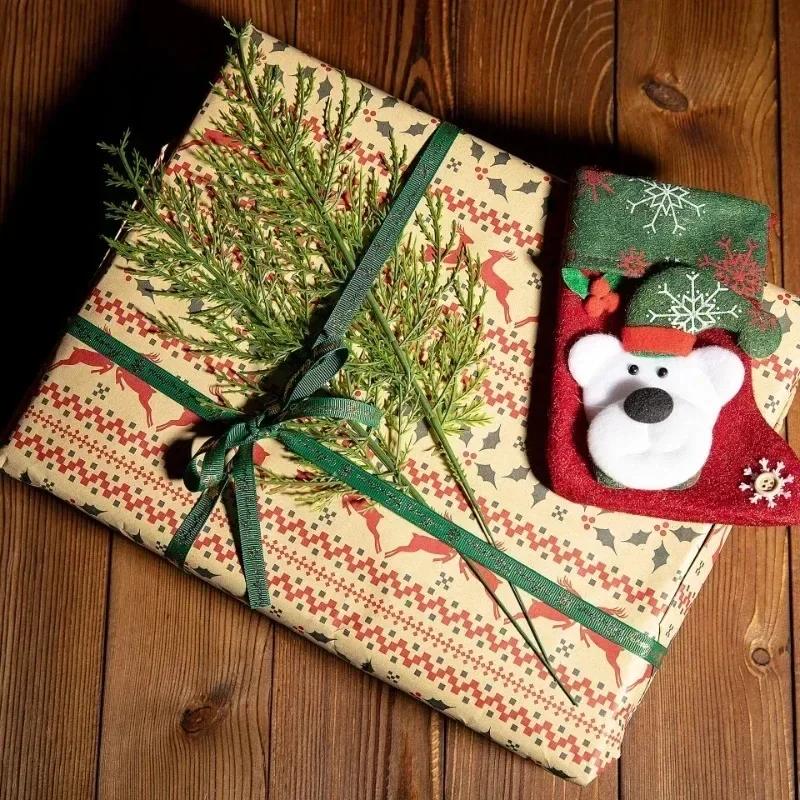 1/50PCS Artificial Pine Branches Fake Plants Leaves Xmas Tree Green Pine DIY Wreath New Year Christmas Party Home Decor Supply